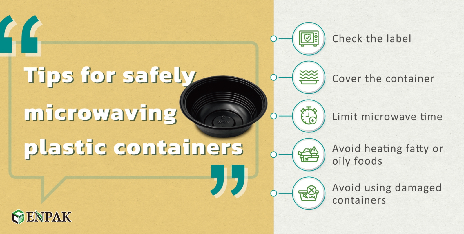 Tips for safely microwaving plastic containers