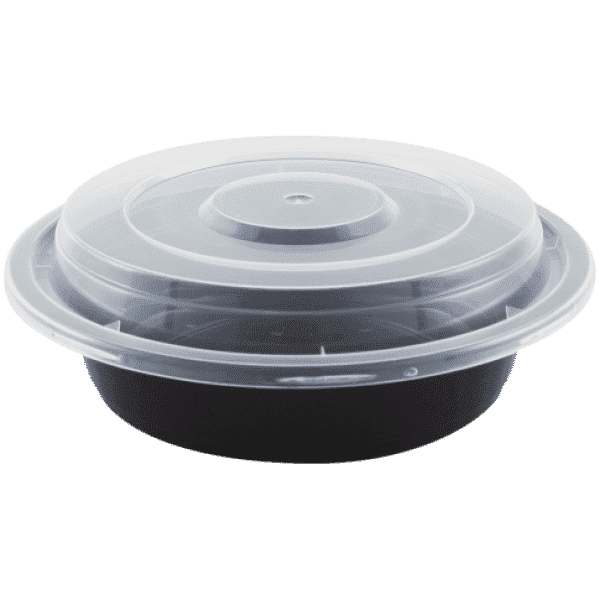 Enpak injection microwavable 16 oz round container with lid