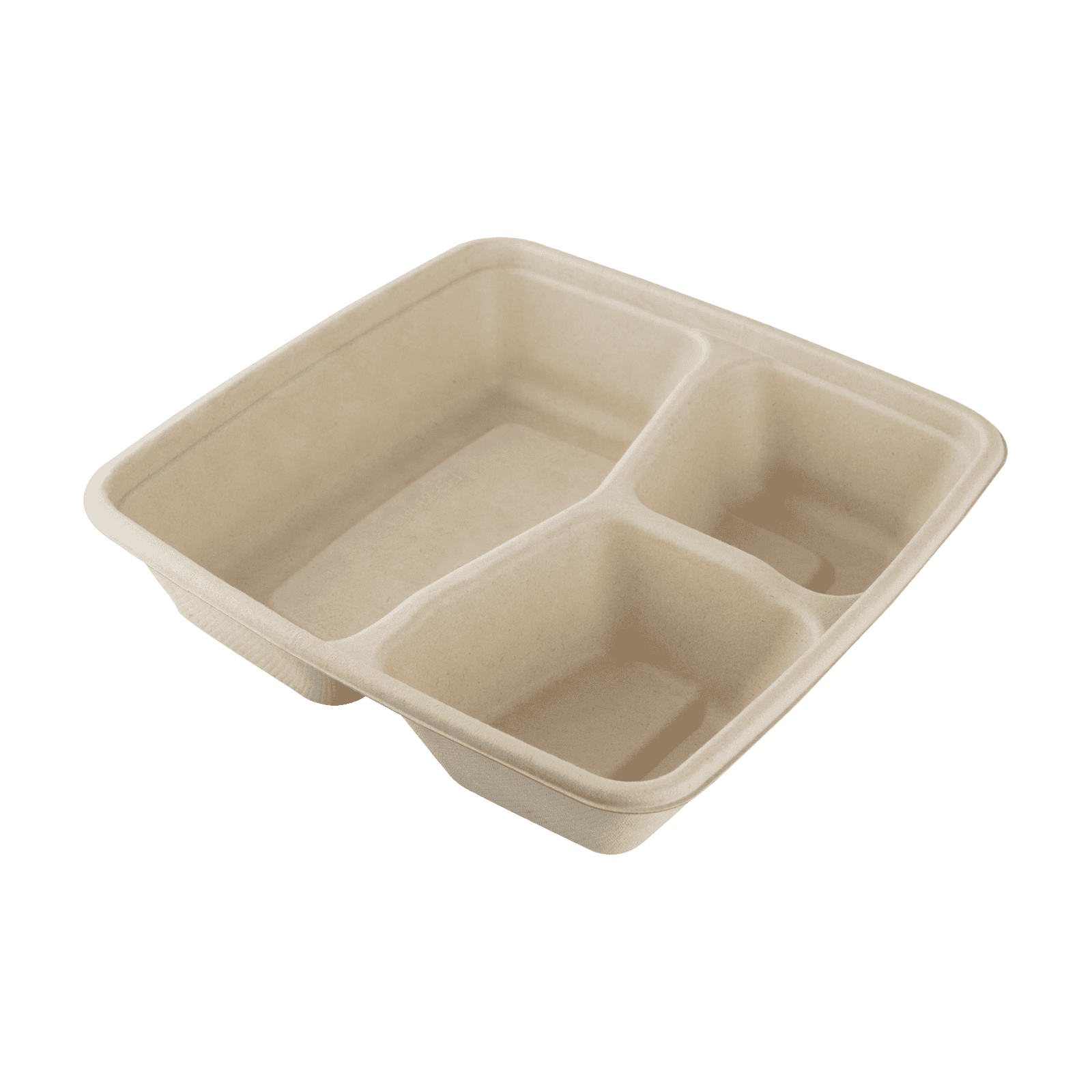 Enpak compostable food packaging square 1000ml 3 compartment CS-1000-3