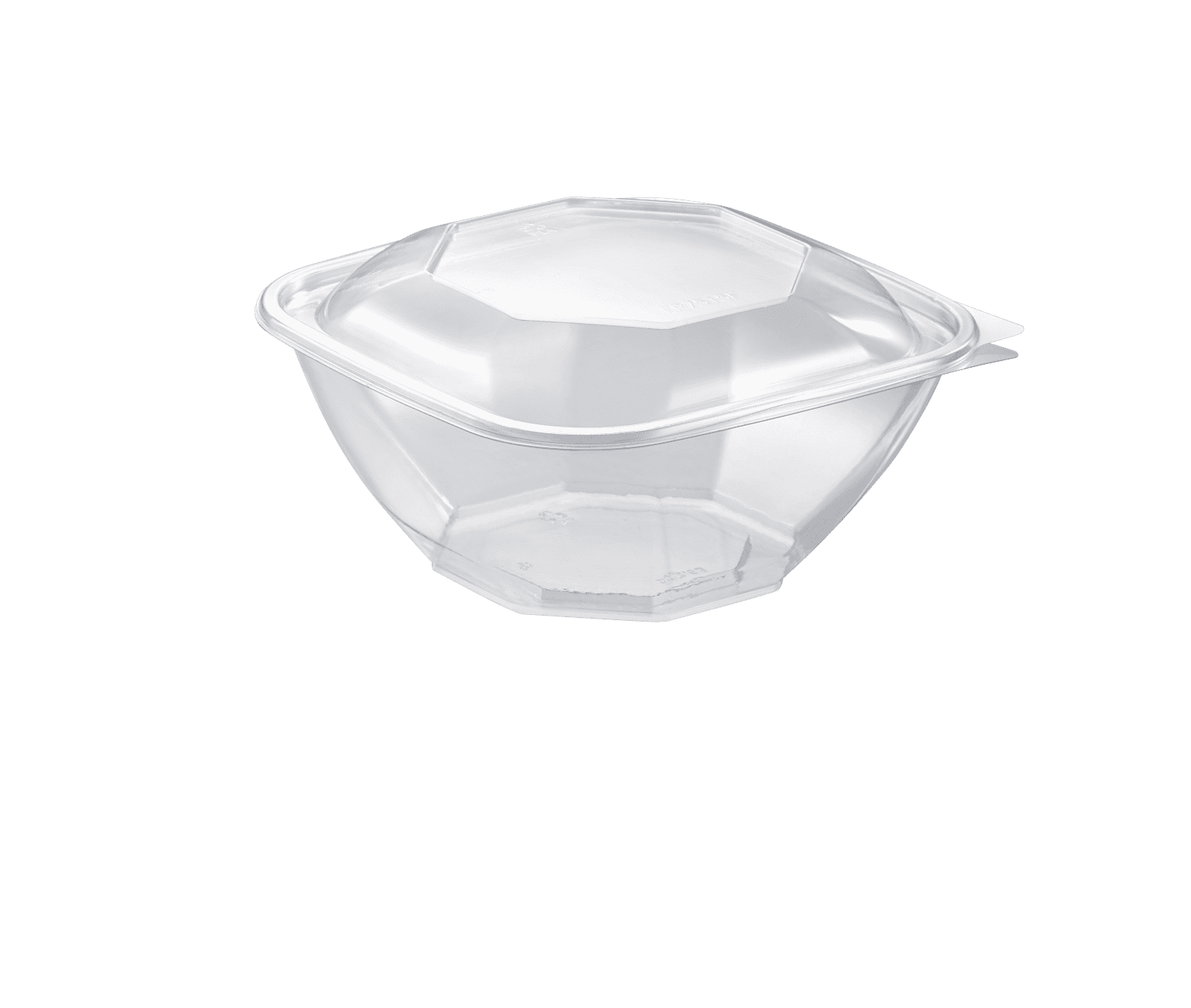 Enpak clear plastic 1500 ml large square bowls with lids ES-1500