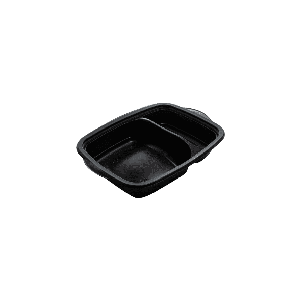 Enpak 900ml microwave lunch pp container two compartment