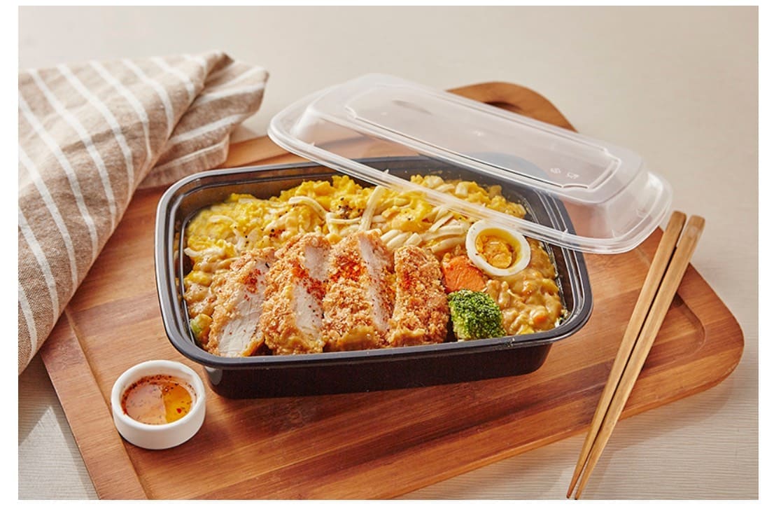 Enpak injection plastic microwave container with lid HR series