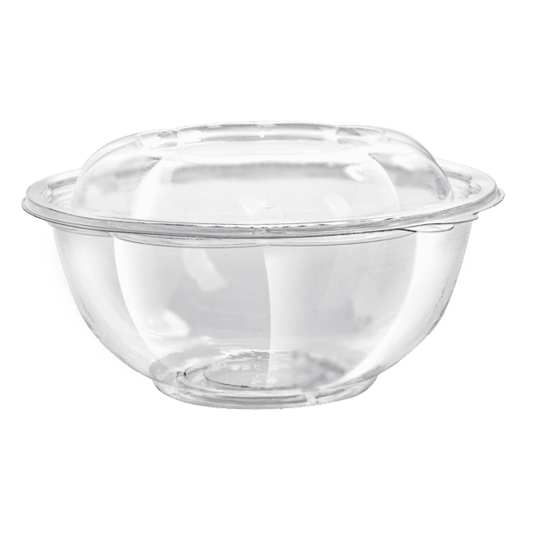 Enpak clear plastic 24 oz transparent PET poke bowls