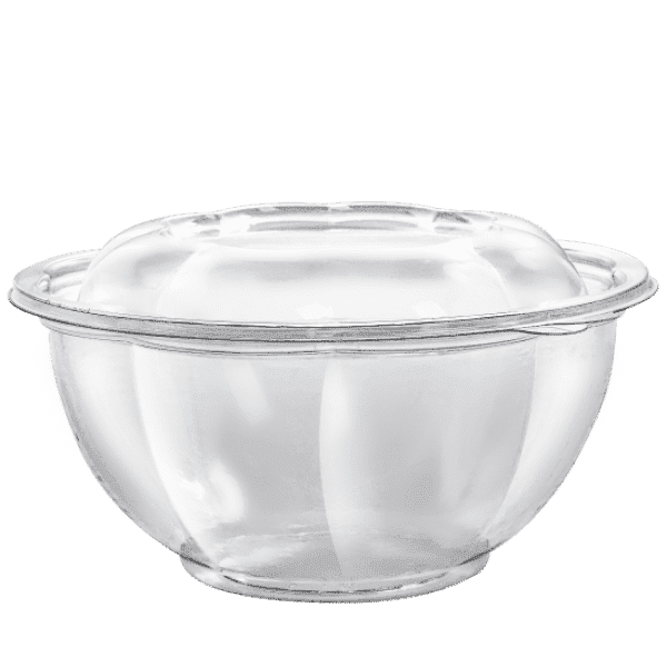 Enpak clear plastic 32 oz transparent PET poke bowls