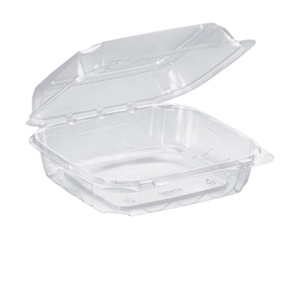 Enpak clear plastic hinged lid bakery packaging snack boxes PT-8080