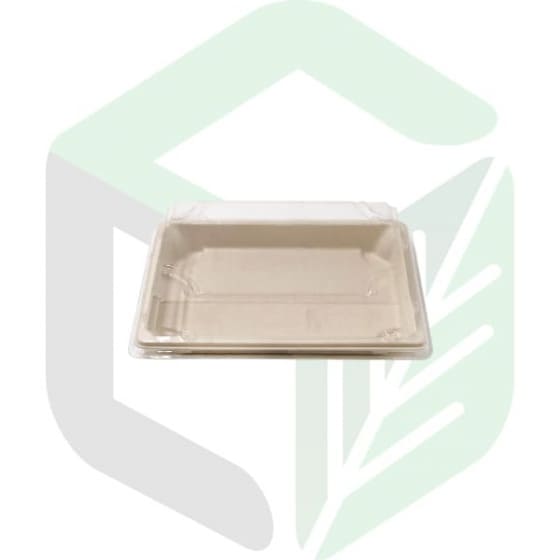 Enpak compostable trays Bagasse Microwave safe with Lid BP-03