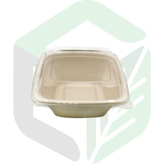 Enpak compostable food containers 32oz square salad bowls CP-32