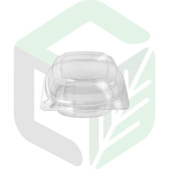 Enpak clear plastic hinged lid square hamburger boxes PT-6060