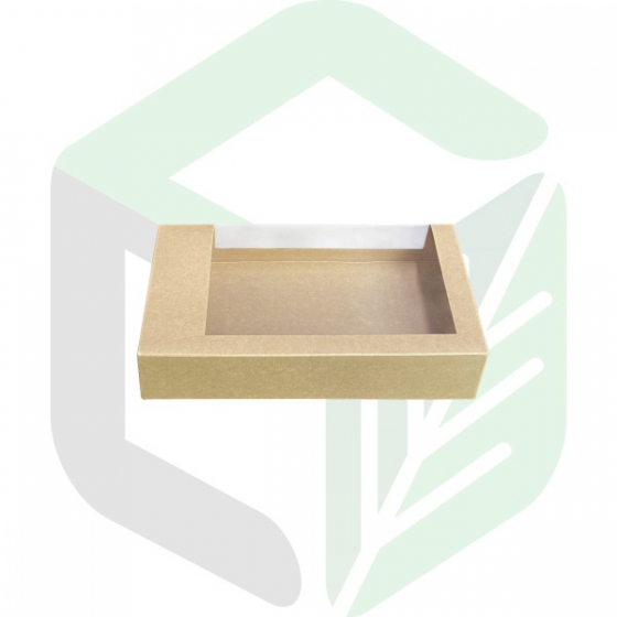 Kraft Paper Rectangular Foldable Window Boxes 07