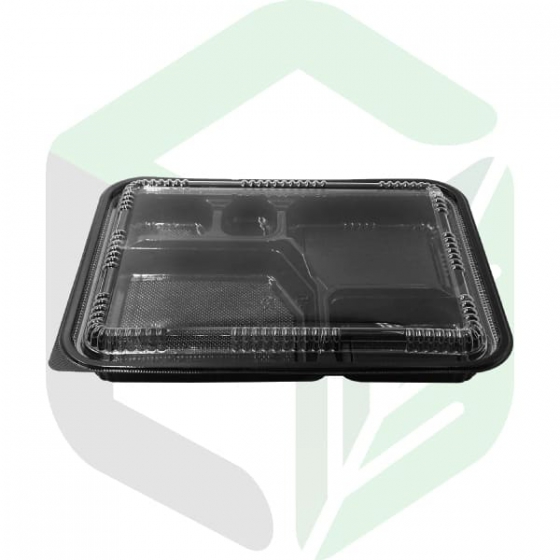 Non-Microwavable PS Rectangular Bento Boxes _ 5 Compartments