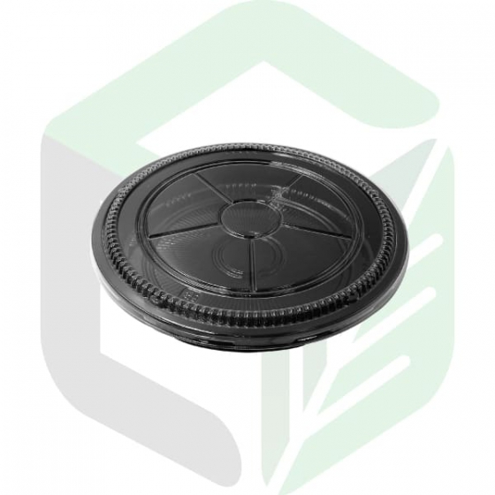 Non-Microwavable PET Round Party Trays _ Black